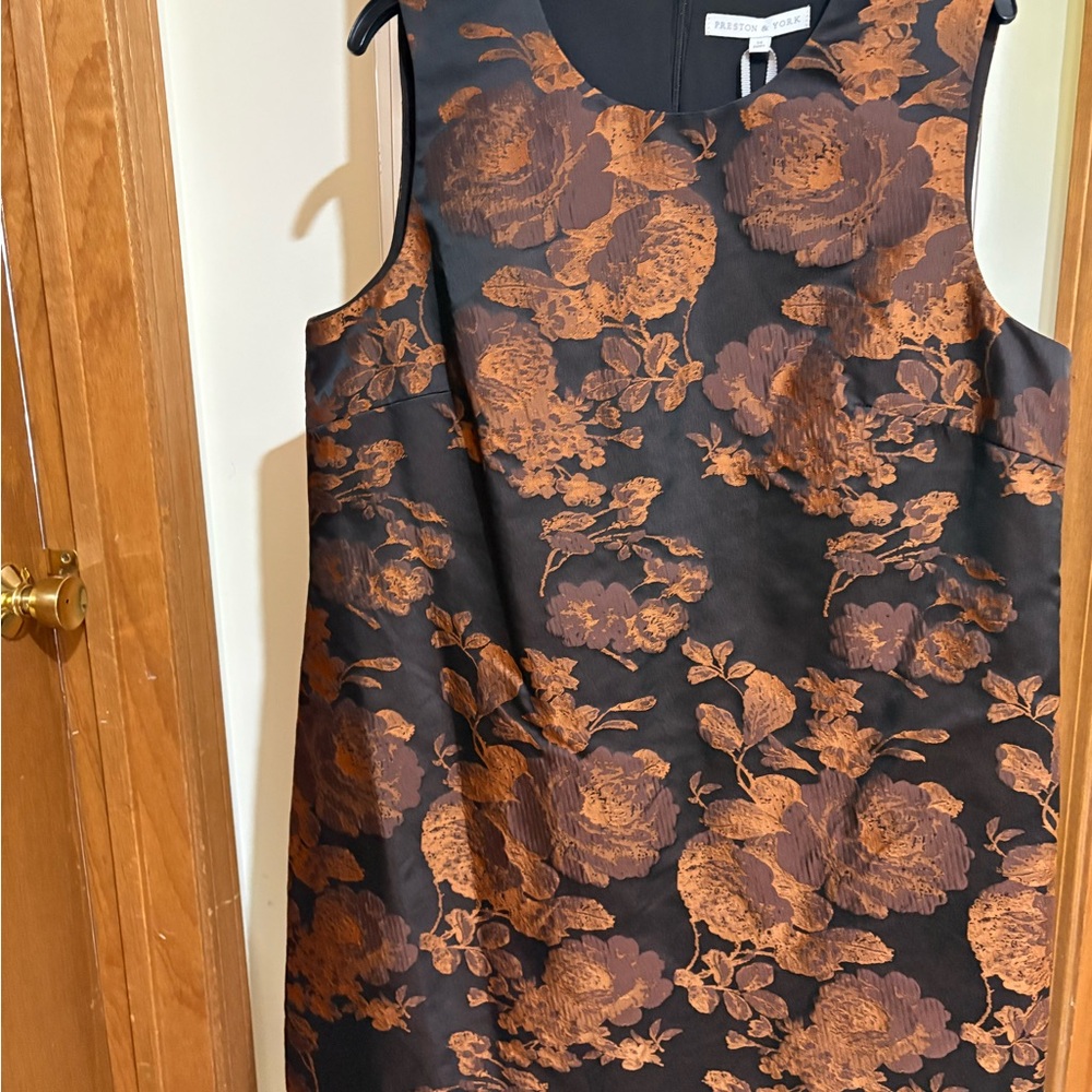 Preston & York: Copper Floral Sheath Dress